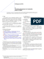 Preparing and Evaluating Specimens For Automatic Inclusion Assessment of Steel