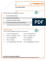 Grammar Test - Adjectives: Answer Sheet: 1. Choose The Correct Sentence!