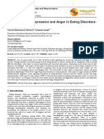 Role of Anxiety, Depression and Anger in Eating Disorders-Structural Model