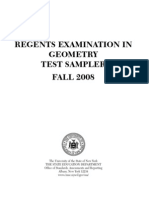 Regents Examination in Geometry Test Sampler Fall