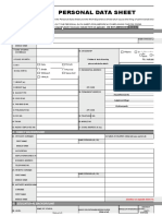 Form No. 212 Revised Personal Data Sheet - New