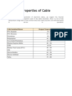 Thermal Properties of Cable Polymers