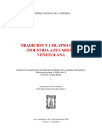 TRADICIÓN Y COLAPSO DE LA INDUSTRIA AZUCARERA VENEZOLANA - Discurso Catalina Banko 1102018sc