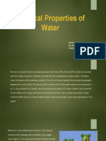 Physical Properties of Water: Richie Juls Bacalso Ma. Annalyn Mulig Wendell Jualo