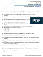 Class 10 Arithmetic Progressions: Answer The Questions