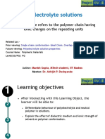 Polyelectrolyte Solutions: Polyelectrolyte Refers To The Polymer Chain Having Ionic Charges On The Repeating Units