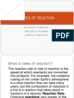 RATES OF REACTION - Anson G