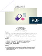 Medication Calculation: Dosage and Conversions