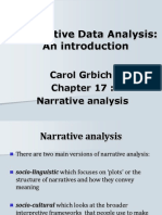 Qualitative Data Analysis: An Introduction: Carol Grbich Narrative Analysis