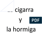 Cuento La Cigarra y La Hormiga