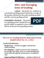 Cumulative and A Averaging Systems of Grading - PPT Lower Version