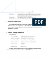 Memoria Descriptiva - Topografia Estadio