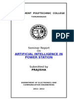 Seminar Report Artificial Intelligence in Power Station