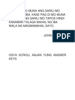 Mahalin Mo Muna Ang Sarili Mo Bago Ang Iba. Kase Pag Di Mo Muna Minahal Ang Sarili Mo Tapos Hindi Kanaman Talaga Mahal NG Iba Wala NG Magmamahal Sayo