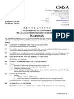 FC Ophth (SA) Regulations 18-3-2019