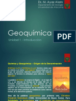 Unidad 1 - Introducción Geoquímica