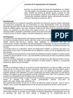 Actividad Económica de Los Departamentos de Guatemala