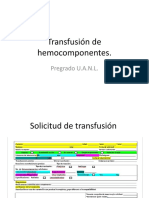 Transfusión de Hemocomponentes