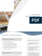 Internal Audit Report To Audit Committee