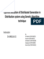 Optimal Allocation of Distributed Generation in Distribution System Using Genetic Algorithm Technique