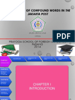 An Analysis of Compound Words in The: Jakarta Post