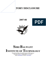 SBIT Disclosure