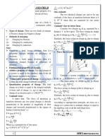 Class 12 Electric Charges and Fields Notes