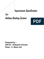 Software Requirement Specification For Railway Booking System