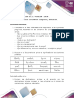 Actividades - Tarea 1. Declinar Sustantivos y Adjetivos, Derivación.