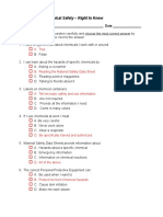 Chemical Safety Answer Key