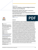 Betel Nut Chewing, Oral Premalignant Lesions, and The Oral Microbiome