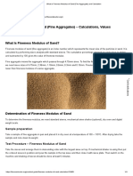 Fineness Modulus of Sand (Fine Aggregate) and Calculation