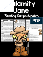 Calamity Jane Reading Comprehension