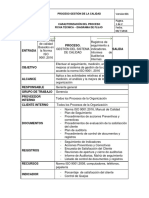 Caracterización de Proceso - Gestión de Calidad