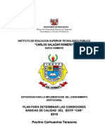 Plan de Trabajo de CBC 2018 - Licenciamiento