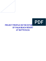 Project Profile On The Establishment of Palm Beach Resort at Batticoloa