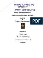 Financial Planning and Strategy of Maruti Udyog LTD Project