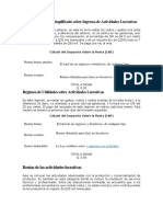 Régimen Opcional Simplificado Sobre Ingresos de Actividades Lucrativas