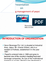 Presentation On: Advertising Management of Pepsi