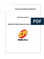 Nop-pm-CA-028 Medidores Domiciliarios de Agua Potable Fría