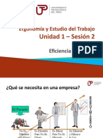 Ergonomia y Estudio Del Trabajo - Unidad 1 - Semana 01 - Sesion 2 Eficiencia y Eficacia