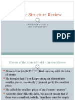 Atomic Structure Review: Chemistry Unit 2 Mr. Paskowitz