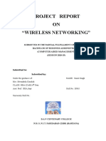 Wireless Networking Project Report 60 Pages