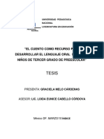 Tesis para Desarrolar El Lenguaje Oral PDF