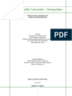 De La Salle University - Dasmariñas: Forecasting The Price of Corn in The Philippines