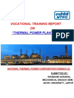 Vocational Training Report On Thermal Power Plant