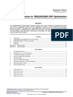 Introduction To TMS320C6000 DSP Optimization: Application Report