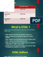 Basic of HTML: Name Enrollment Number