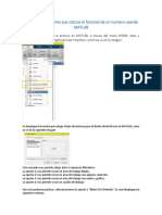 Ejemplo de Programa Que Calcula El Factorial de Un Numero Usando MATLAB