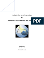 Guide To Sources of Information For Intelligence Officers Analysts and Investigators March 2010